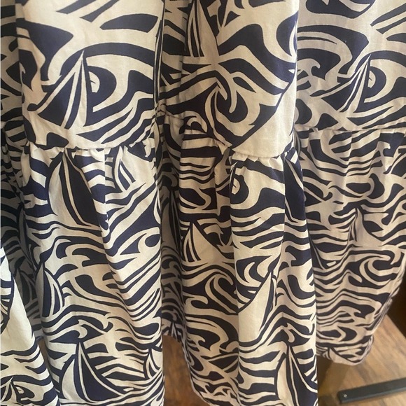 Vineyard Vines Summer Dress Sleeveless Nautical Pattern Navy White Size Medium - Picture 5 of 8